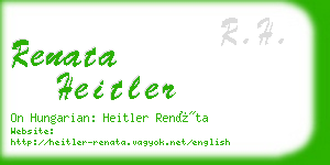 renata heitler business card